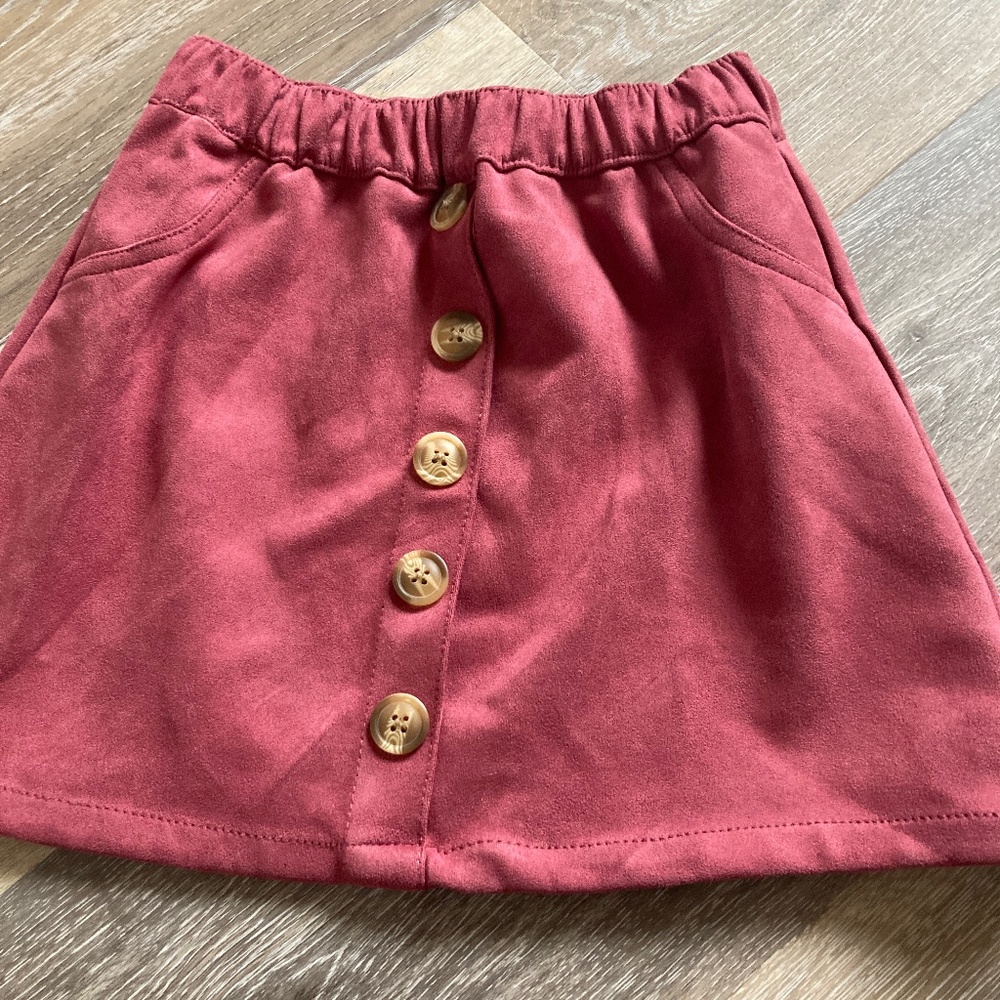 Kids Burgundy Mini skirt
